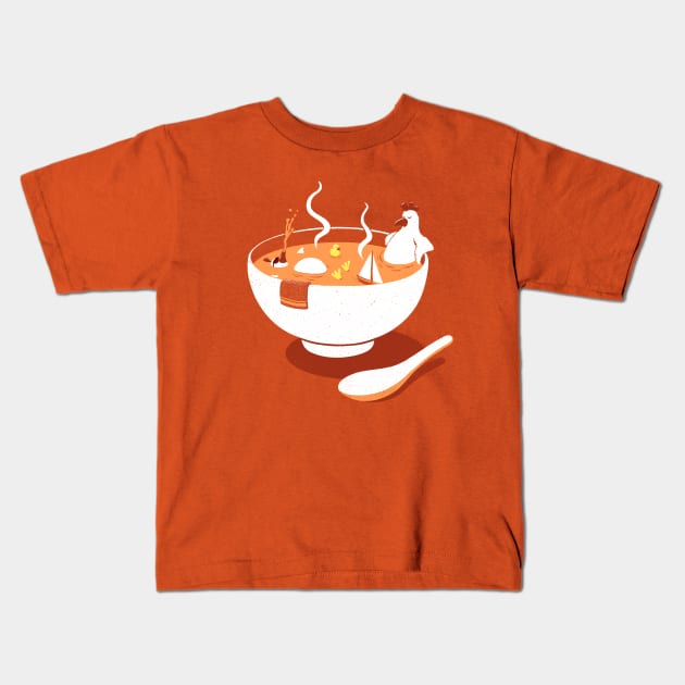 Chicken Soup Kids T-Shirt by victorcalahan